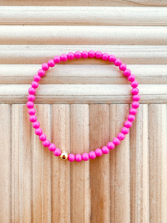 The Color Pop Bracelet- Hot Pink